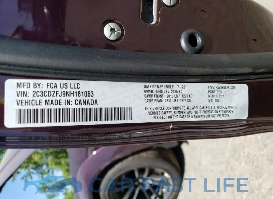 2C3CDZFJ9NH181063# 12