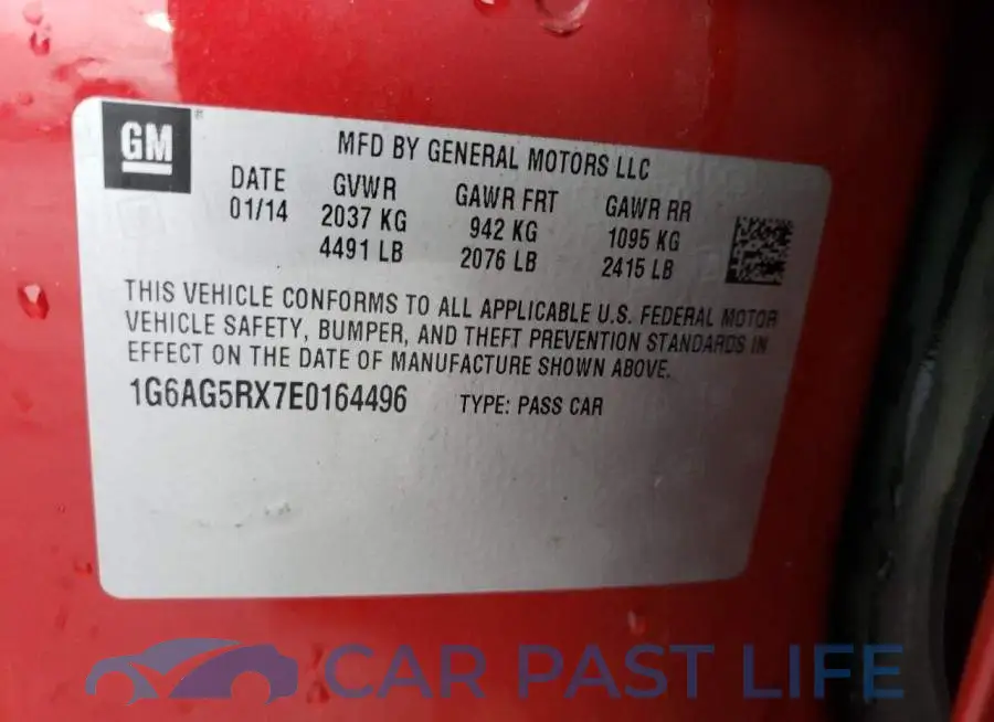 1G6AG5RX7E0164496# 12