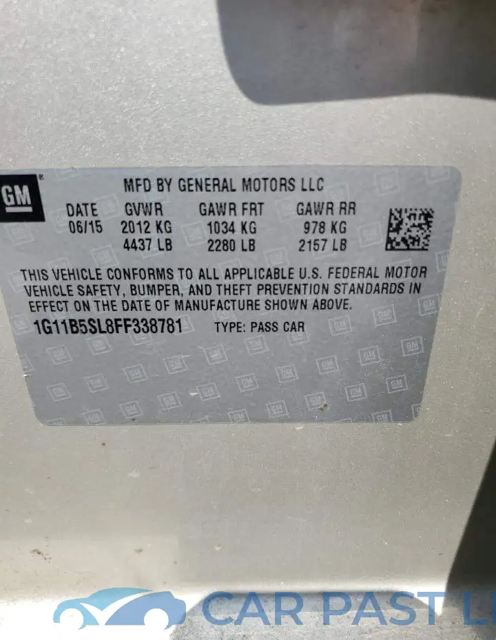 1G11B5SL8FF338781# 12