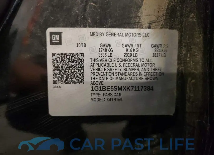 1G1BE5SMXK7117384# 12