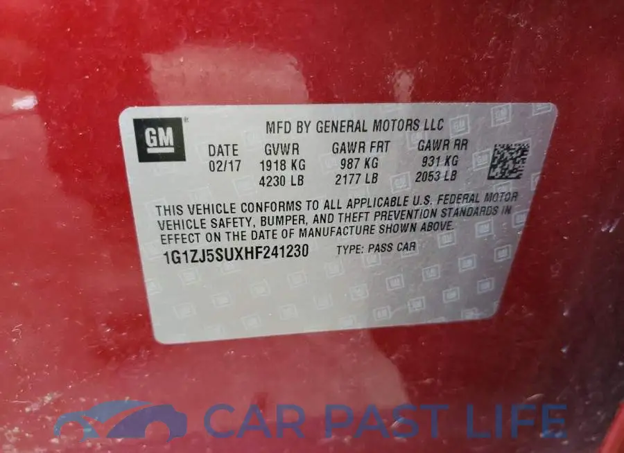 1G1ZJ5SUXHF241230# 12