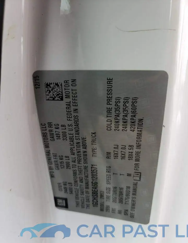 1GCHSBEA6G1203571# 14