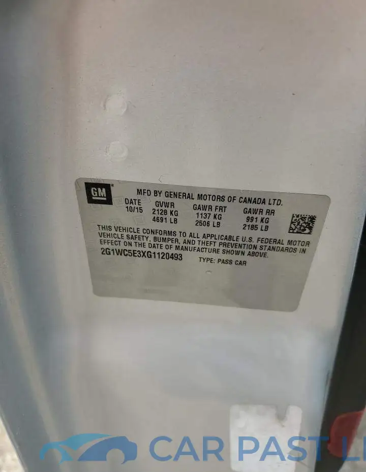 2G1WC5E3XG1120493# 12