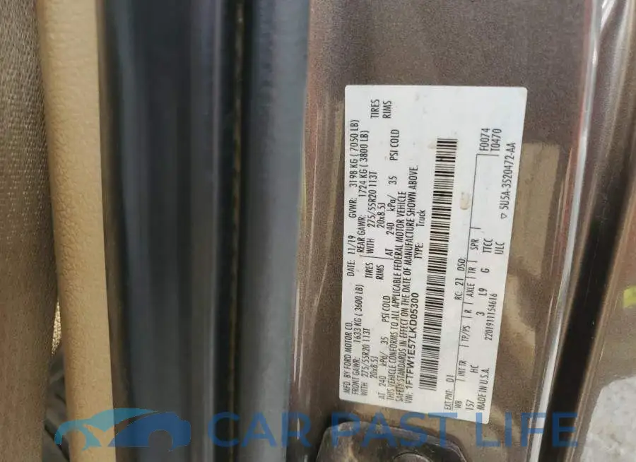 1FTFW1E57LKD05300# 12