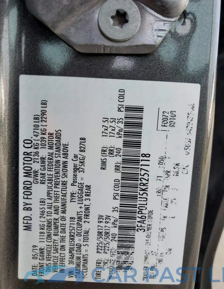 3FA6P0LU5KR257118# 13