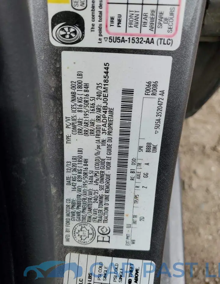 3FADP4BJ0EM185445# 12