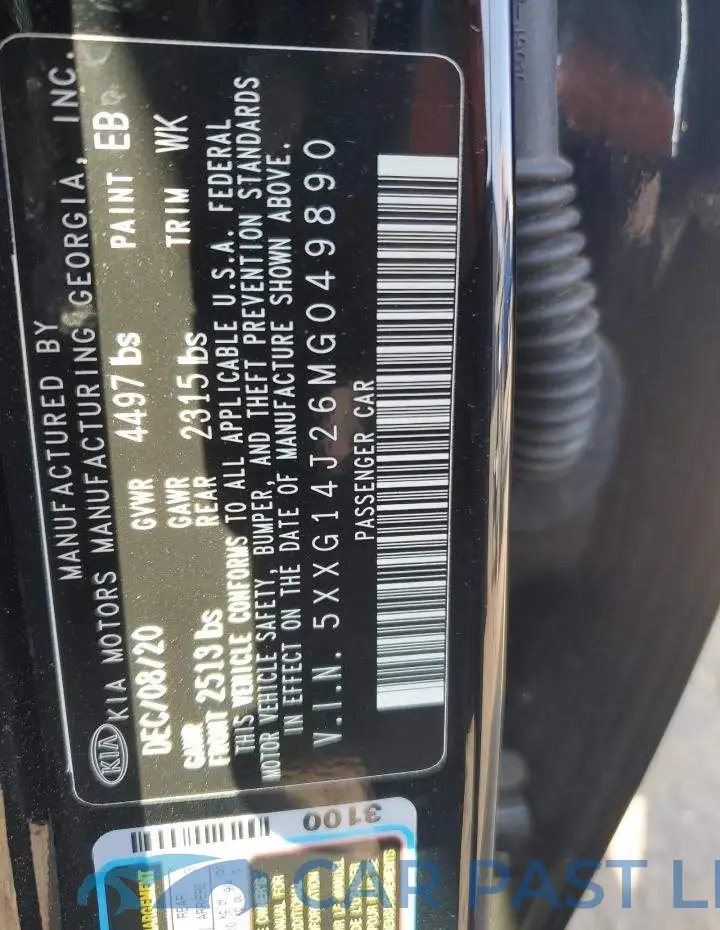 5XXG14J26MG049890# 12