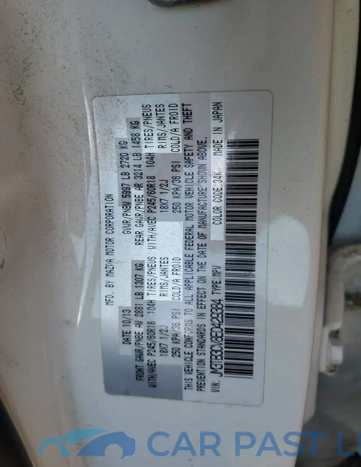 JM3TB3CV8E0429384# 12