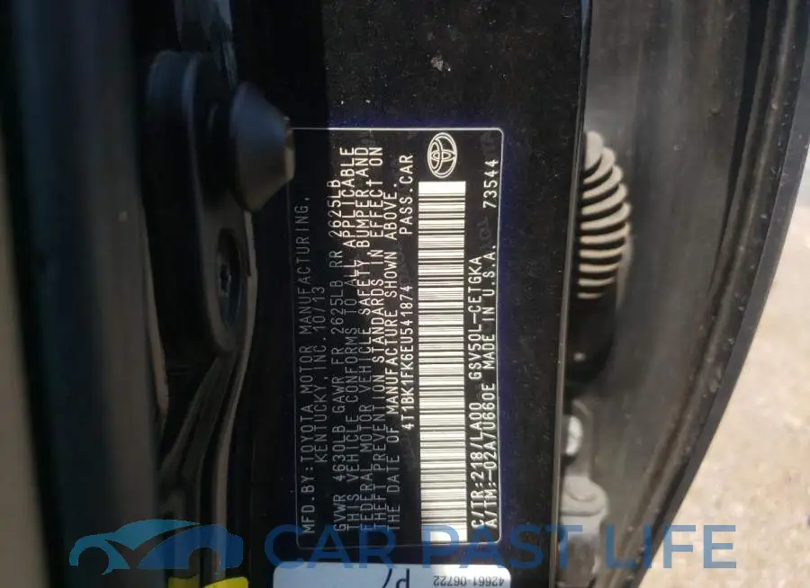 4T1BK1FK6EU541874# 13