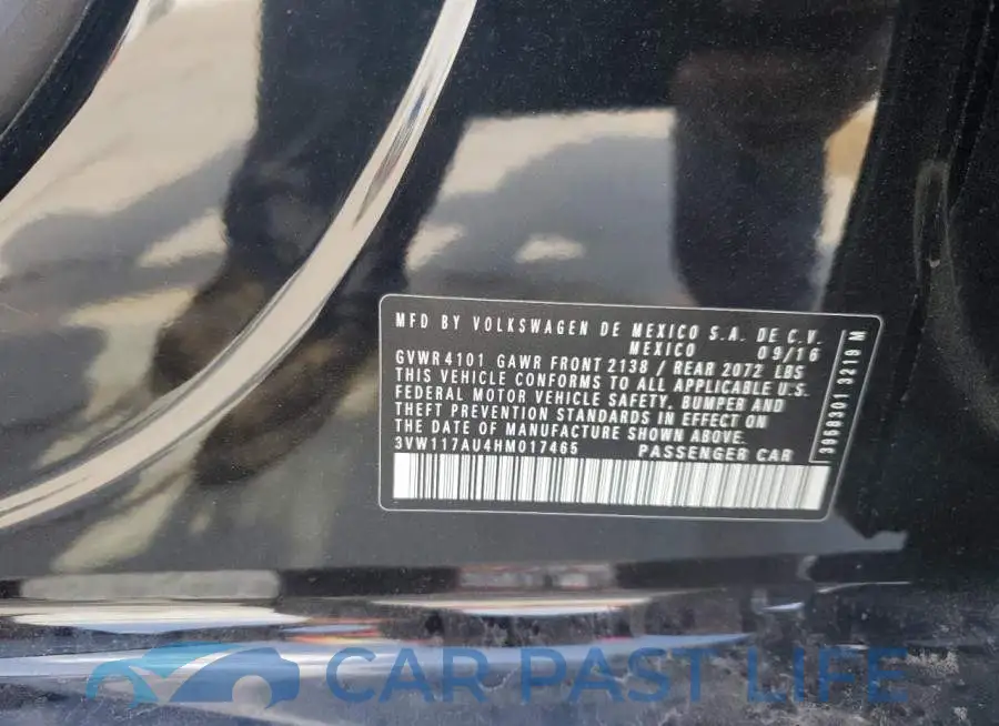 3VW117AU4HM017465# 12
