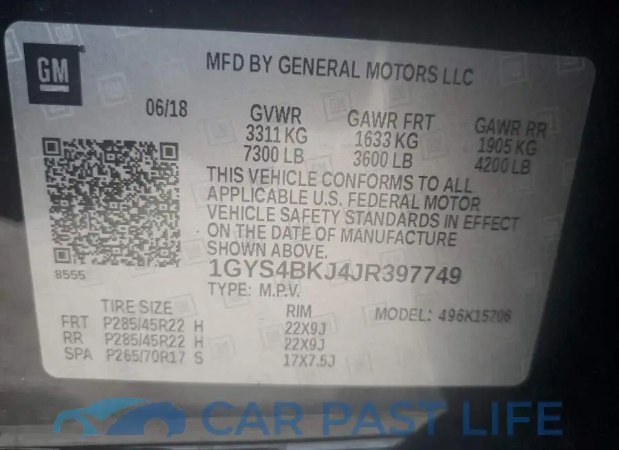 1GYS4BKJ4JR397749# 13