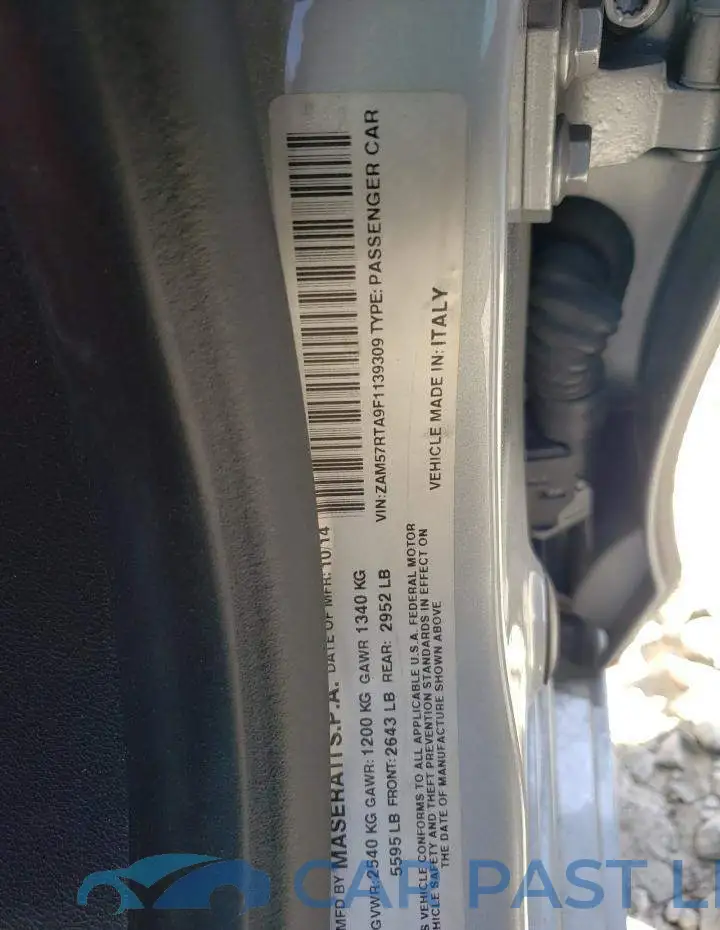 ZAM57RTA9F1139309# 13