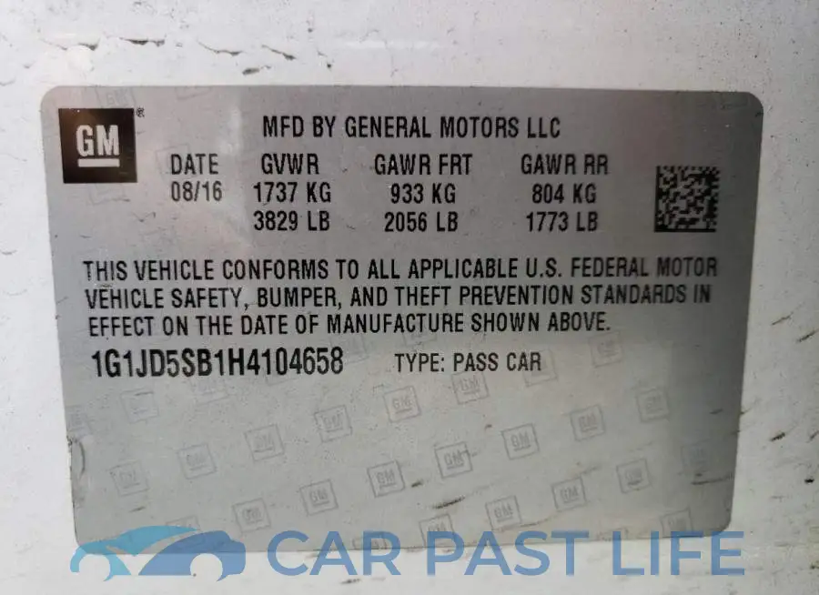 1G1JD5SB1H4104658# 12
