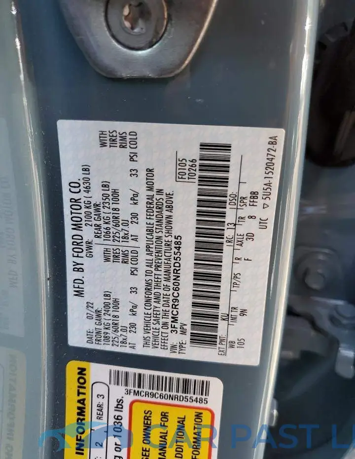 3FMCR9C60NRD55485# 12
