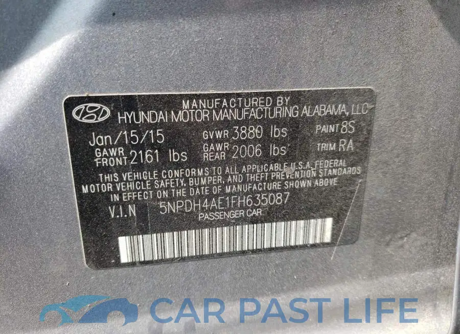 5NPDH4AE1FH635087# 12