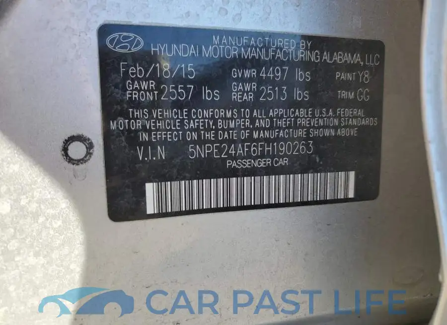 5NPE24AF6FH190263# 12