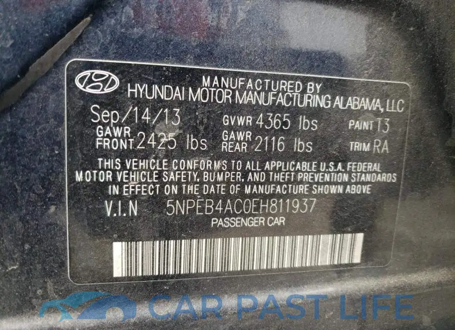 5NPEB4AC0EH811937# 12
