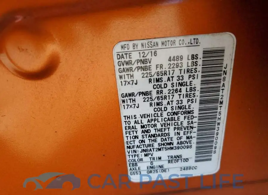 JN8AT2MT5HW390098# 13