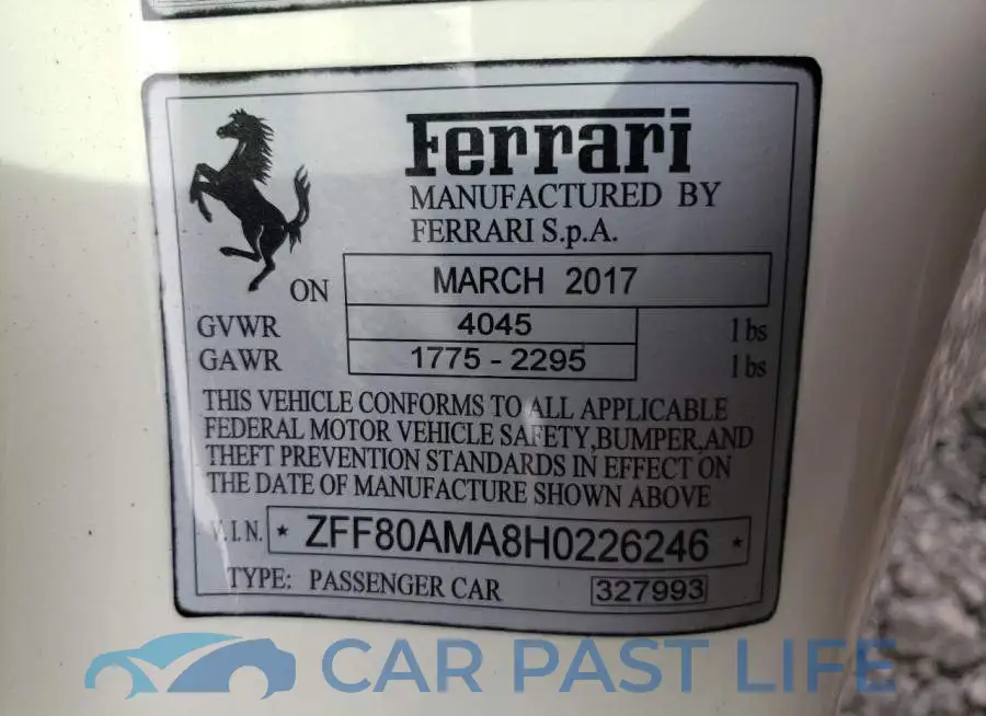 ZFF80AMA8H0226246# 13