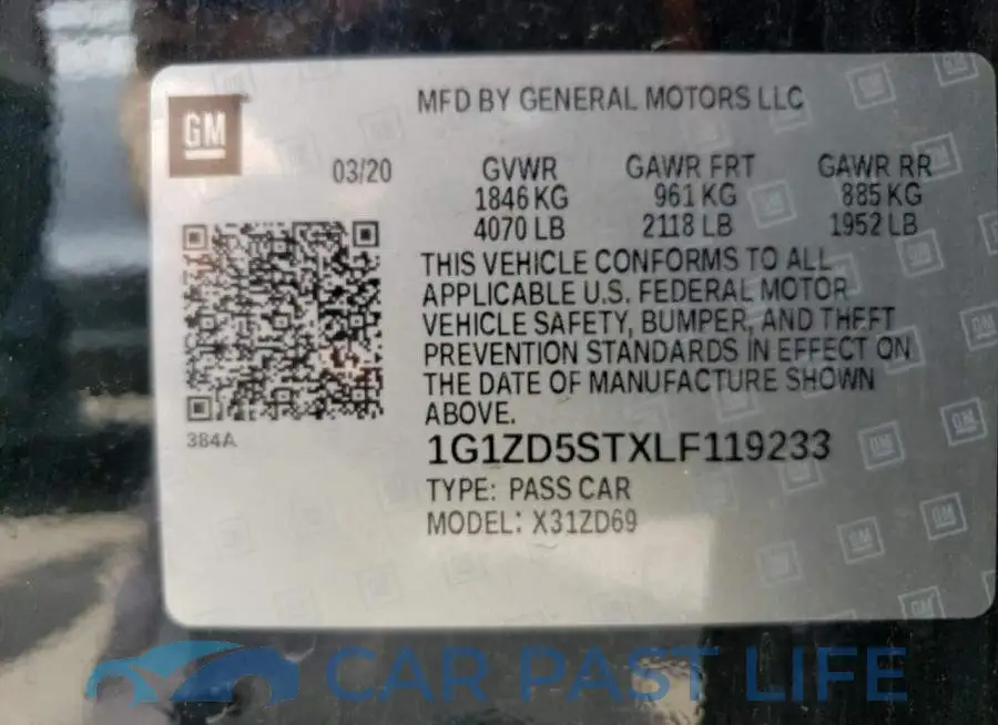 1G1ZD5STXLF119233# 12