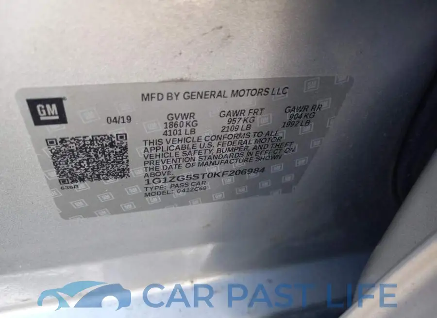 1G1ZG5ST0KF206984# 12