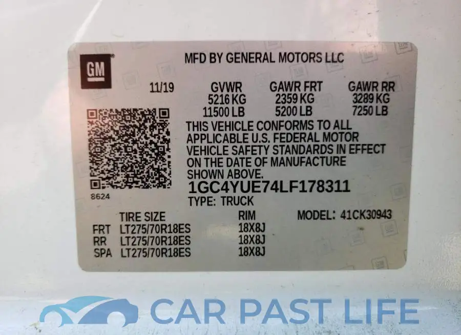 1GC4YUE74LF178311# 12