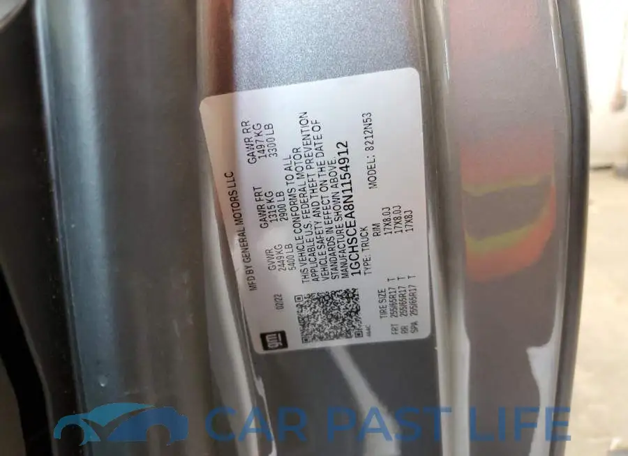 1GCHSCEA8N1154912# 12