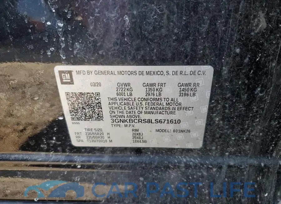 3GNKBCRS8LS671610# 12