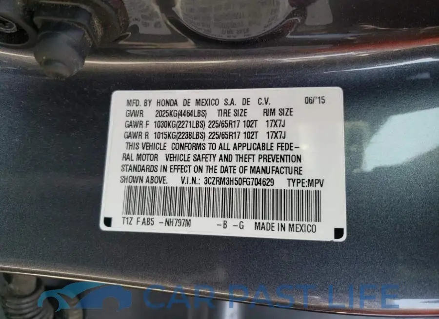 3CZRM3H50FG704629# 12