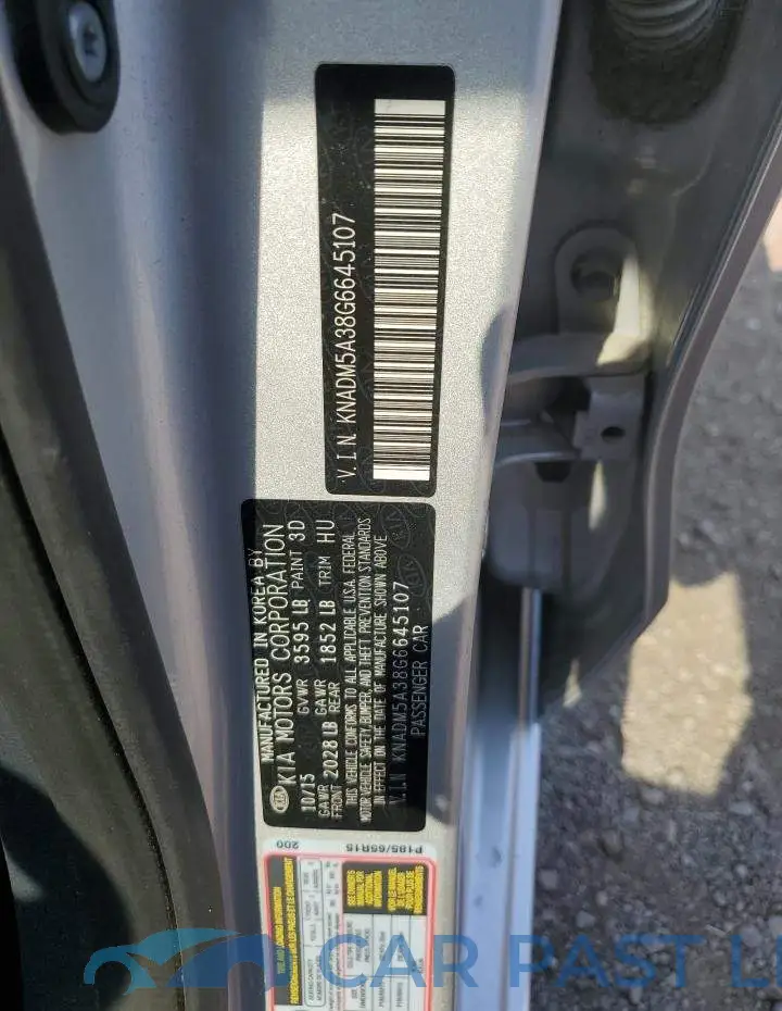 KNADM5A38G6645107# 12