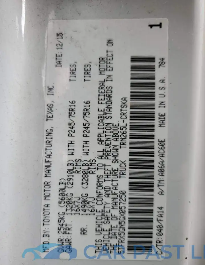 5TFRX5GN5GX057250# 14