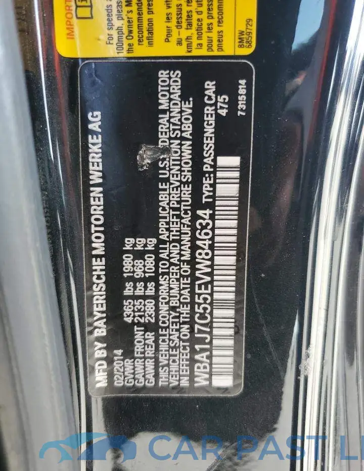WBA1J7C55EVW84634# 12