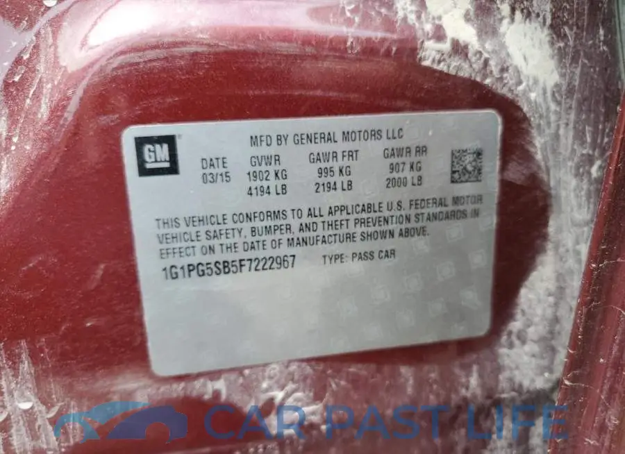 1G1PG5SB5F7222967# 12