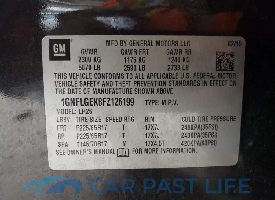 1GNFLGEK8FZ126199# 12
