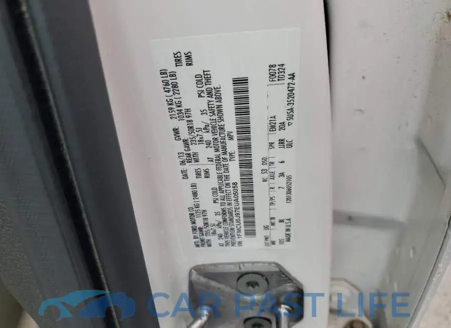 1FMCU0J97EUA05058# 13