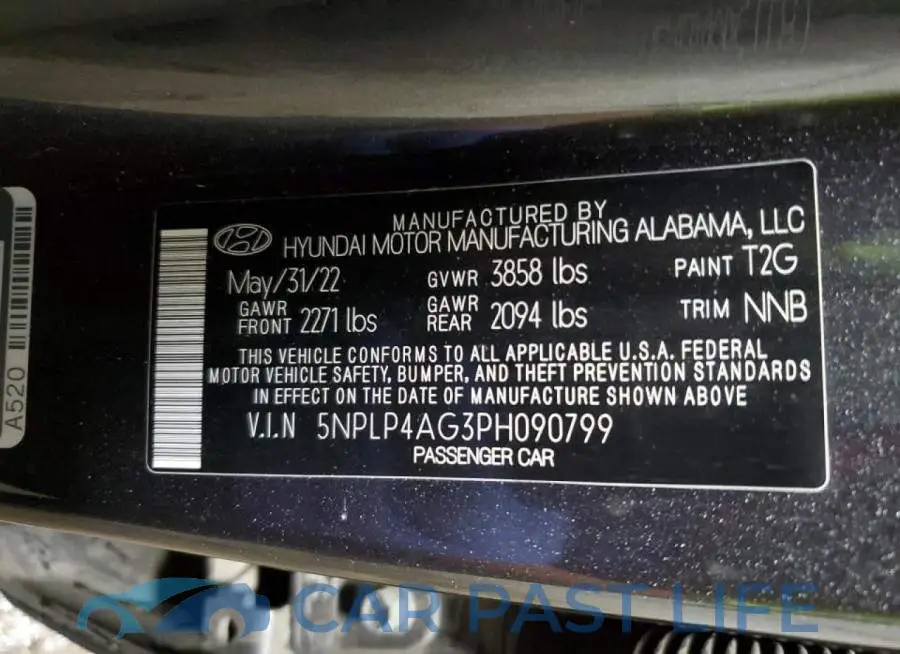 5NPLP4AG3PH090799# 13