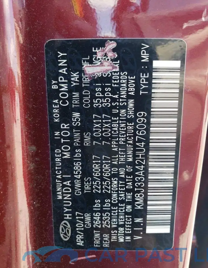 KM8J33A42HU476099# 13