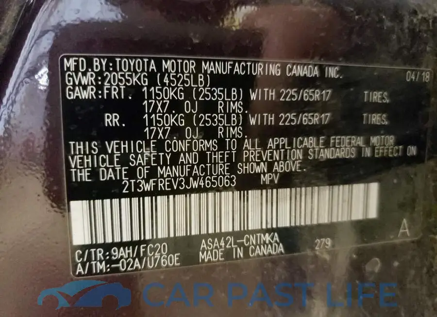 2T3WFREV3JW465063# 13