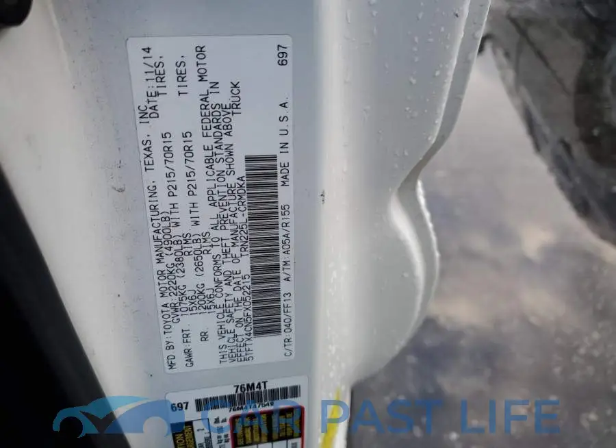5TFTX4CN5FX052215# 12