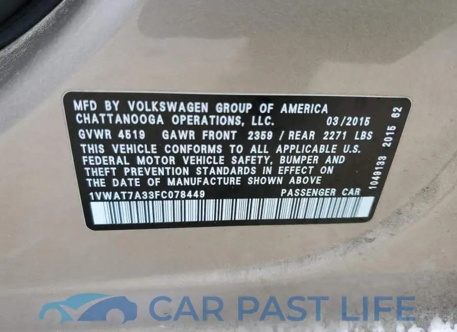 1VWAT7A33FC078449# 12