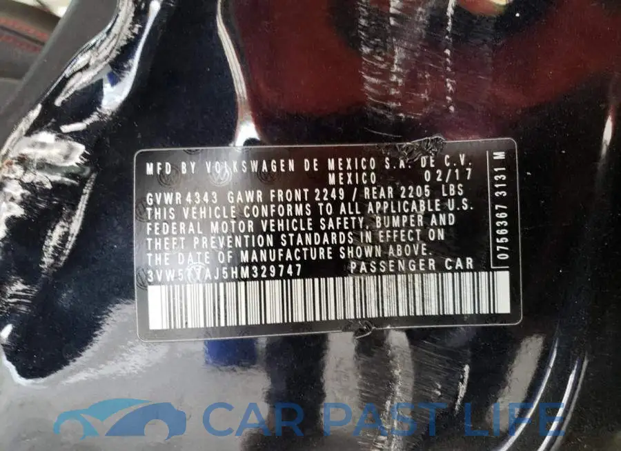 3VW5T7AJ5HM329747# 12