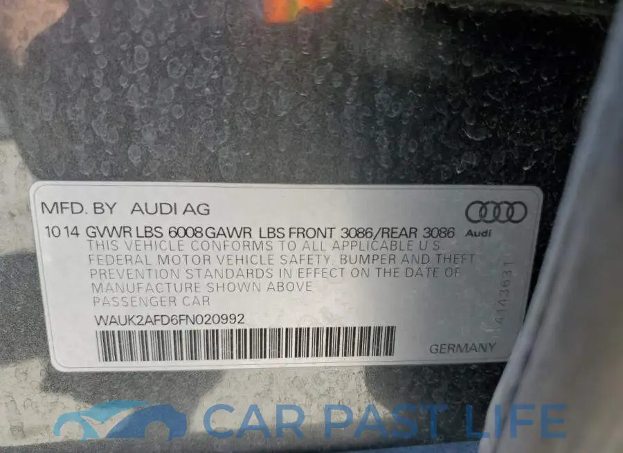 WAUK2AFD6FN020992# 12