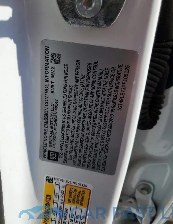 1GT49LE73PF106125# 12