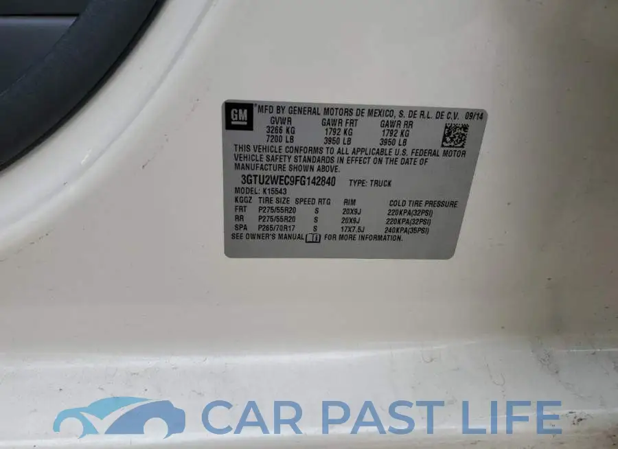 3GTU2WEC9FG142840# 12