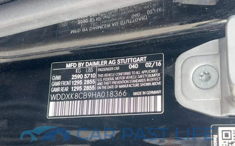 WDDXK8CB9HA018366# 10