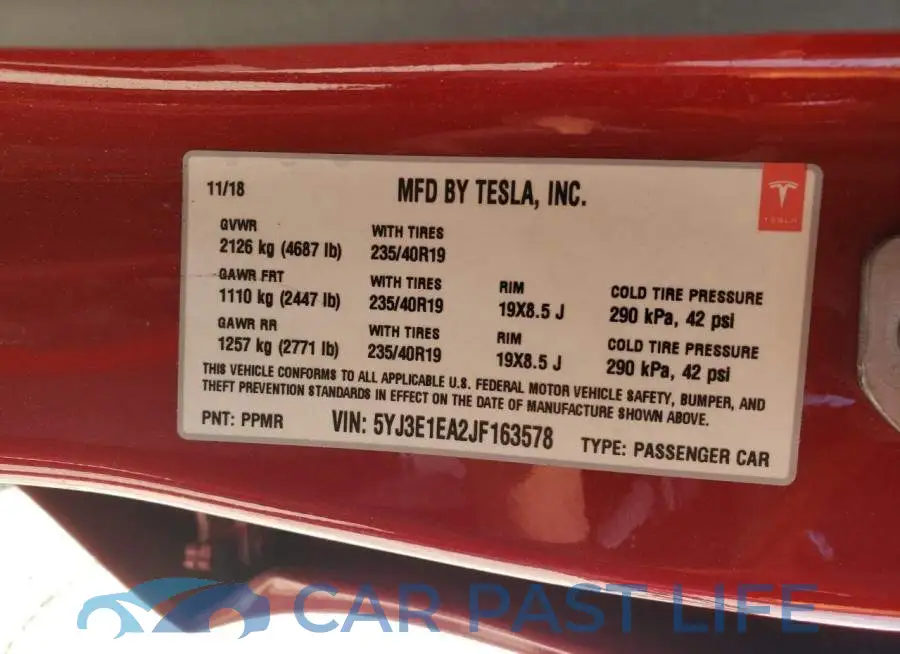 5YJ3E1EA2JF163578# 12