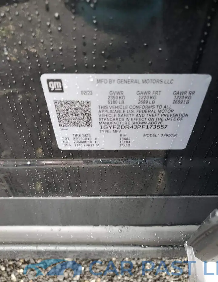 1GYFZDR43PF173557# 12