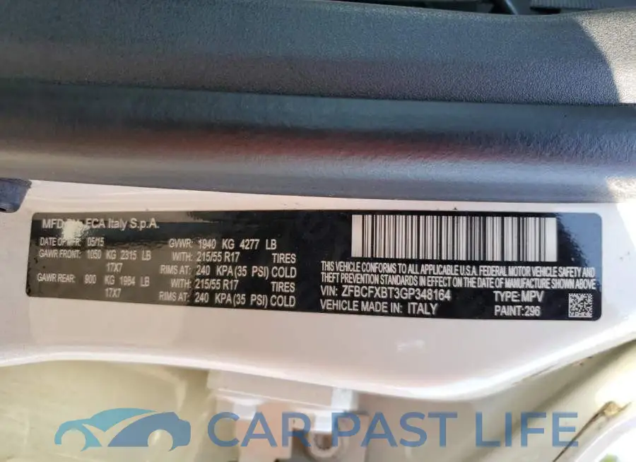 ZFBCFXBT3GP348164# 12