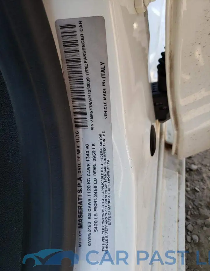 ZAM57RSA6H1230039# 12