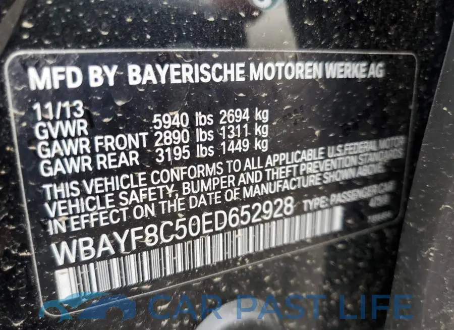 WBAYF8C50ED652928# 12